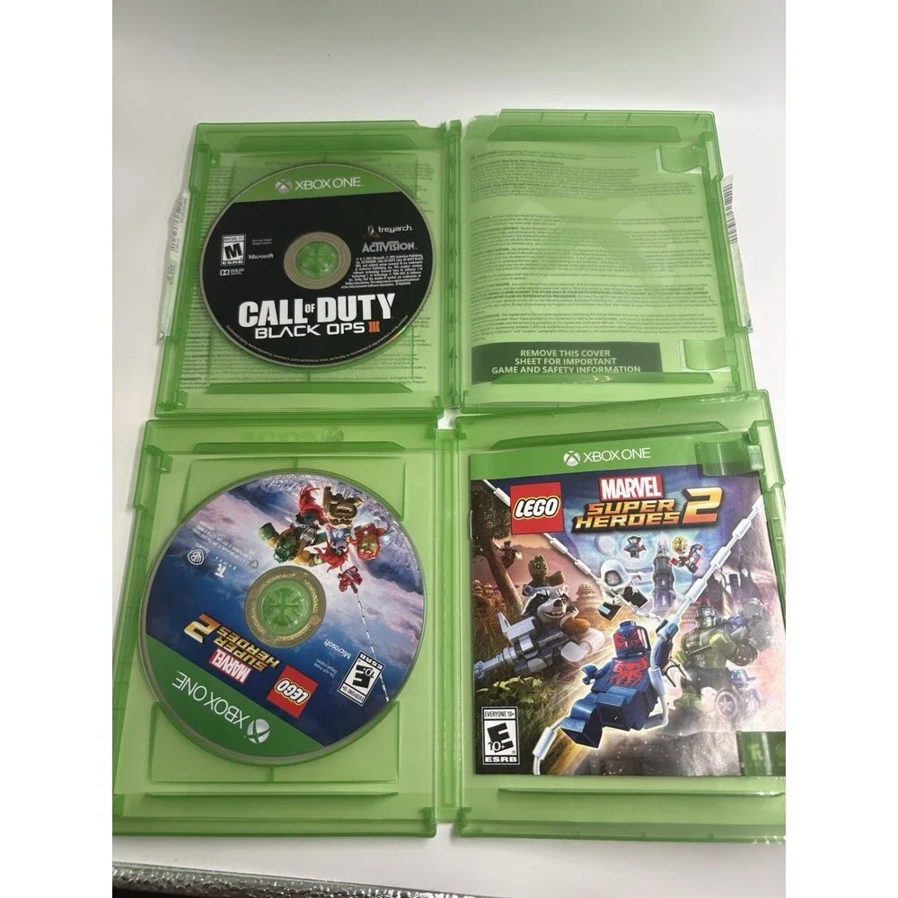 XBOX ONE GAME LOT LEGO MARVEL 2 CALL OF DUTY BLACK OPS III